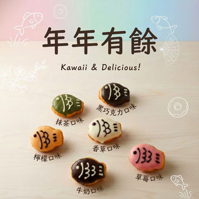 年年有魚｜新春限定小魚法式瑪德蓮禮盒 (12入) - 麻吉貓聯名公益款