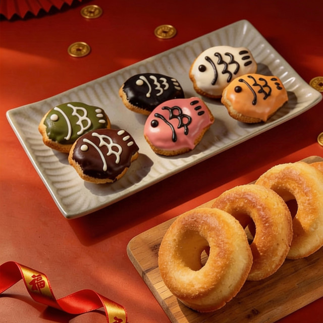 【2026春節禮盒】年年有魚9入款｜麻吉貓聯名公益禮盒 (6魚+3甜甜圈)｜Maru maru Donuts 阿丸甜甜圈