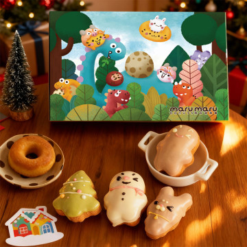聖誕造型甜甜圈瑪德蓮禮盒7入｜Maru maru donuts 阿丸甜甜圈｜純手工可愛聖誕禮物首選