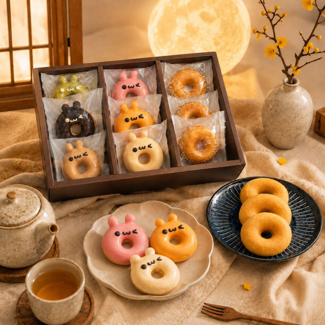 月見兔兔中秋禮盒4盒優惠組｜平均每盒$645｜麻吉貓聯名公益禮盒