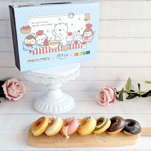 阿丸X麻吉貓甜點禮盒｜9入法式瑪德蓮甜甜圈｜公益聯名限定送禮首選