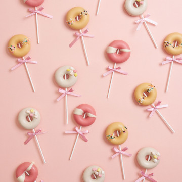 【免運】迷你甜甜圈棒棒糖3種口味100支❘婚禮小物活動贈品生日小物