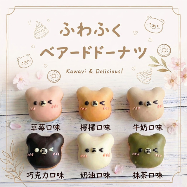 春日小熊午茶禮盒｜6款Q彈小熊甜甜圈＋3顆法式瑪德蓮 (雙重口感一次滿足)