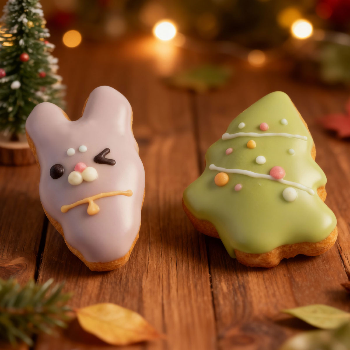 Maru maru donuts 聖誕造型甜甜圈 擺盤示意與禮盒設計