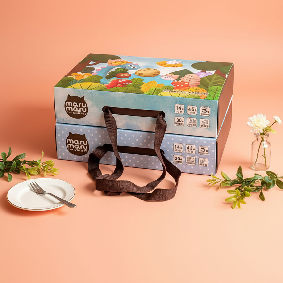 瑪德蓮甜甜圈盤餐示意：下午茶點心